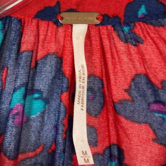 NWOT FREE PEOPLE Tunic Top M Merlot Combo Love Letter - Picture 4 of 15